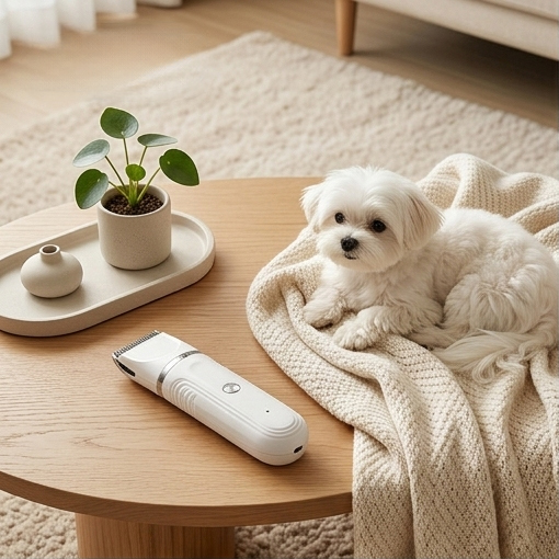 칼노 4in1 다용도 반려동물 미용기 강아지 고양이 바리깡 이발기 저소음